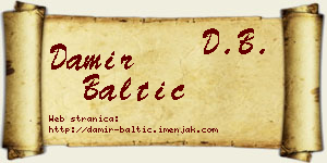 Damir Baltić vizit kartica